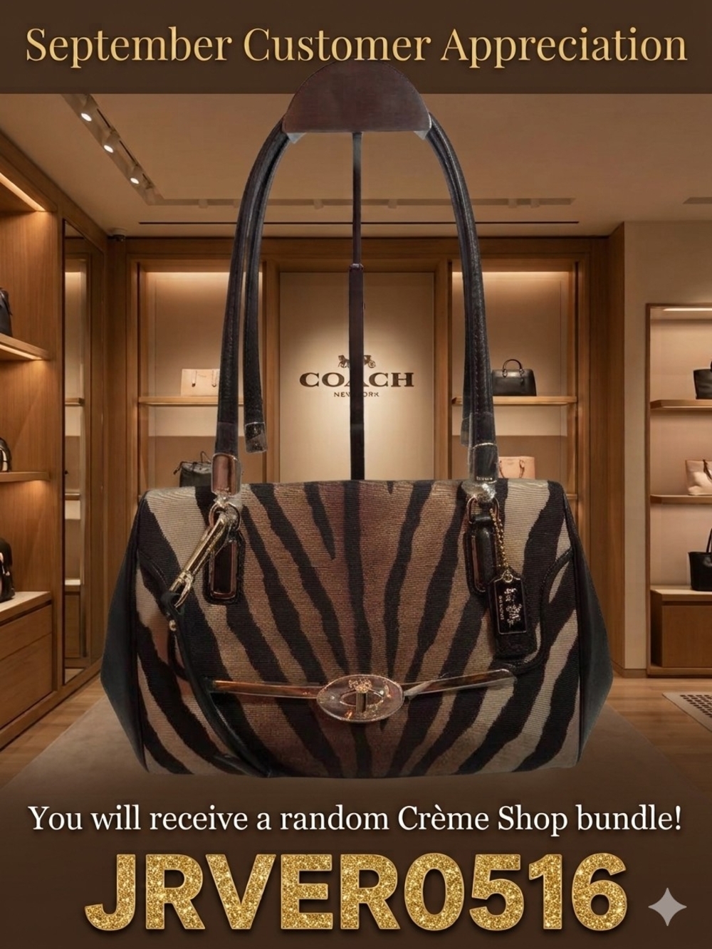 Coach Zebra-Print Shoulder Bag September Giveaway